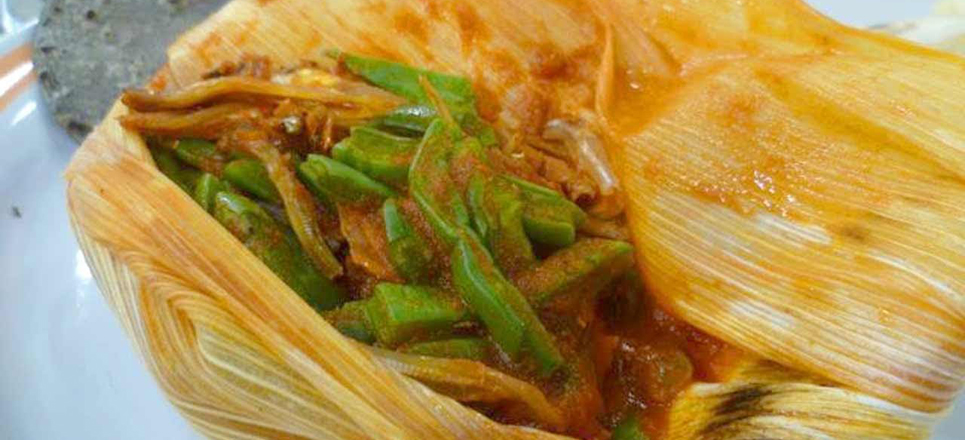 Tamales con nopal